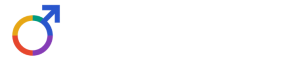 Phuket Gay Homestay Logo, male sign in rainbow colours and text saying the hotel homestay name